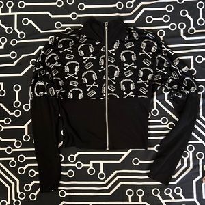 RARE Y2K cybergoth cyberpunk rave festival Lip Service crop top